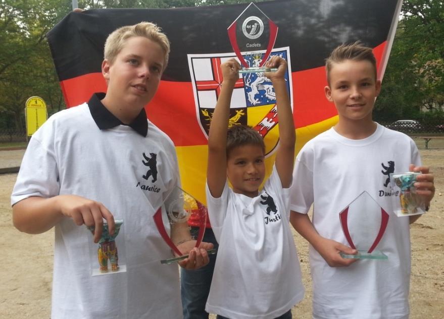 Deutscher Meister Cadets 2014: Maurice Racz, Justin Neu, Daniel Burkardsmaier